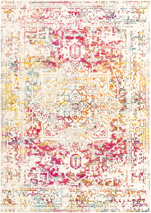 Light Multicolor 7' 10 x 11' Richmond Rectangle Area Rug Vintage Distressed Look Traditional Design Carpet for Unique Home Interior Design for Sale at Rug Engine