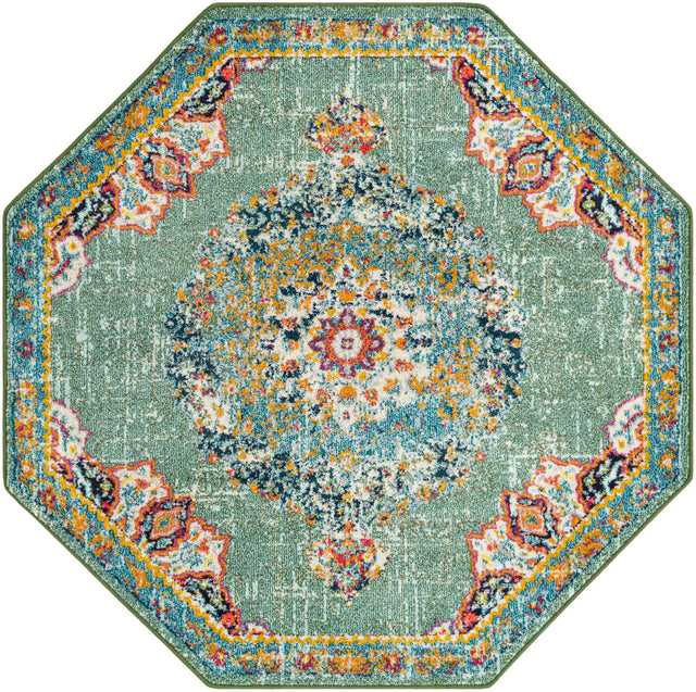 Green 6' 1 x 6' 1 Penrose Octagon Area Rug