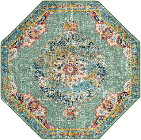 Green 7' 10 x 7' 10 Penrose Octagon Area Rug