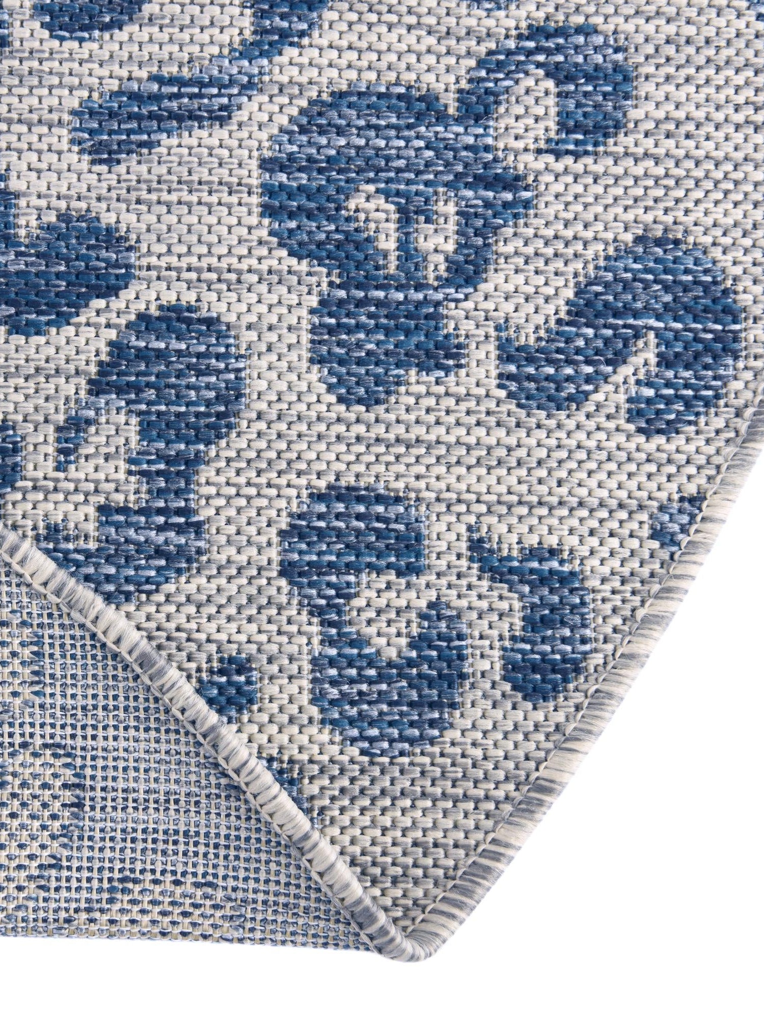 Blue 3' 1 x 6' 1 Outdoor Safari Hearth Half-Round Semicircle Area Rug Weather Resistant for Patio, Deck, Terrace, Balcony, Porch Animal Print Wildlife Nature Carpet for Sale at Rug Engine