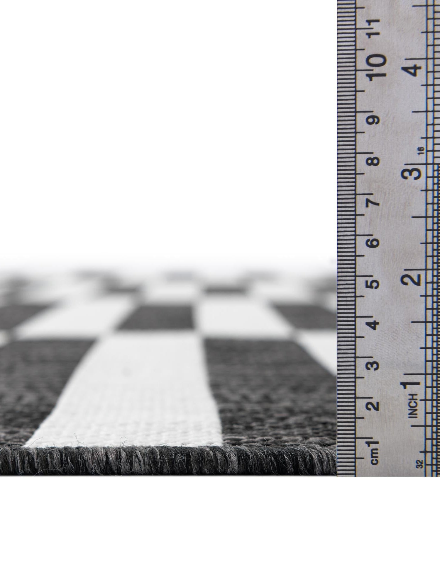 Charcoal 3' 1 x 6' 1 Outdoor Striped Hearth Area Rug Weather Resistant for Patio, Deck, Terrace, Balcony, Porch