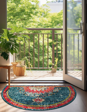 Blue 2' 7 x 4' 1 Penrose Hearth Area Rug
