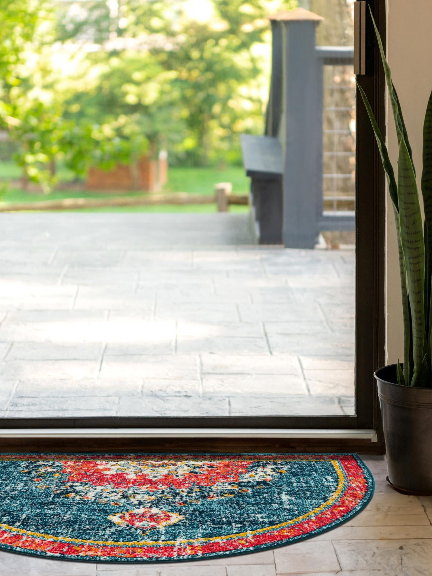 Blue 2' 7 x 4' 1 Penrose Hearth Area Rug