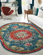 Blue 3' 1 x 5' 3 Penrose Oval Area Rug