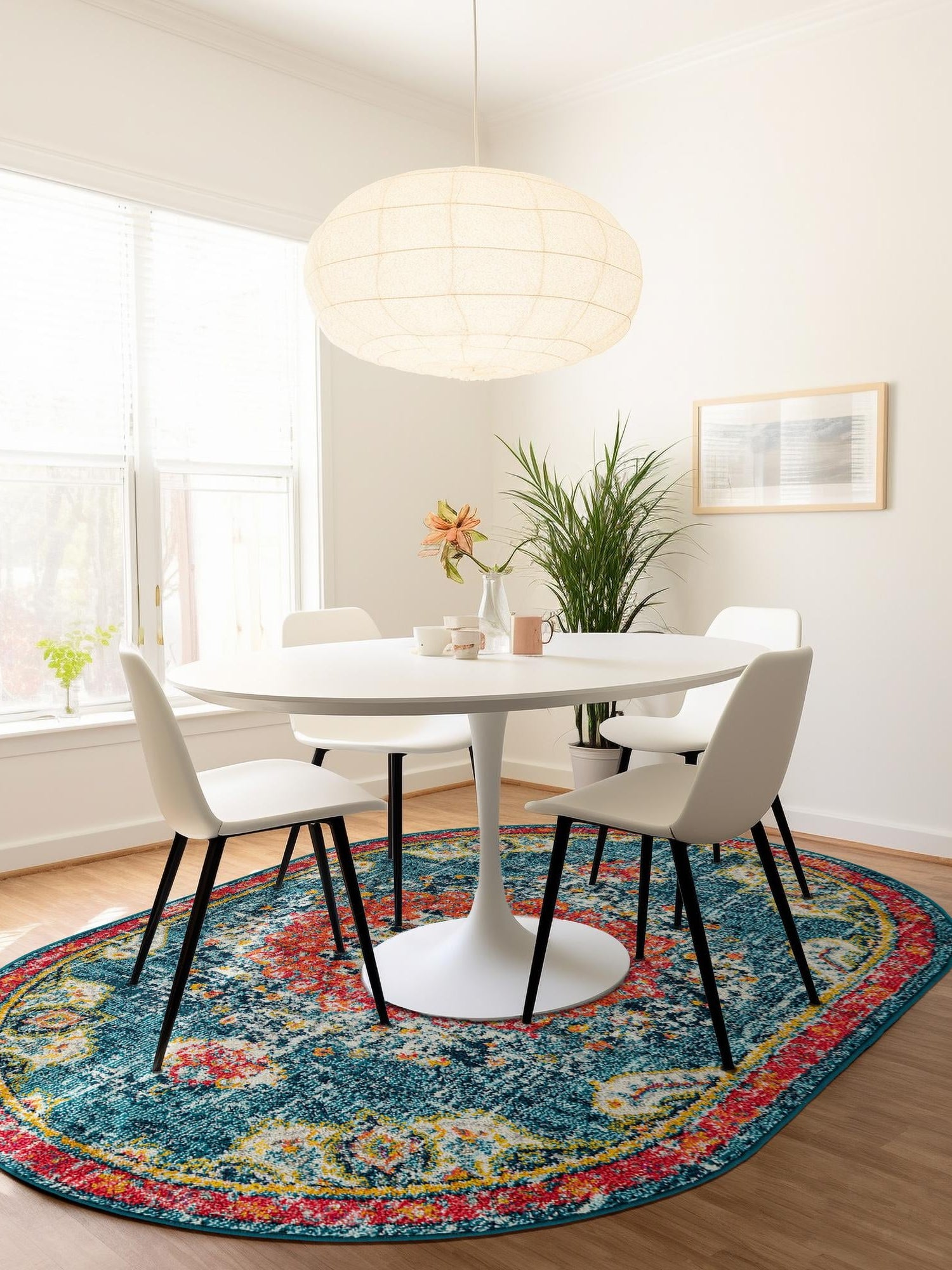 Blue 3' 1 x 5' 3 Penrose Oval Area Rug