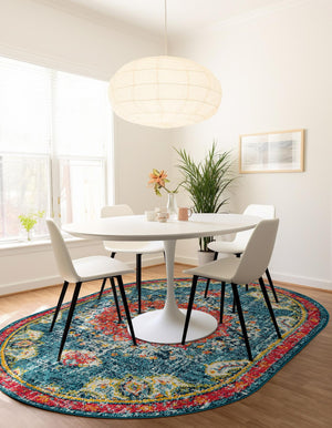 Blue 3' 1 x 5' 3 Penrose Oval Area Rug