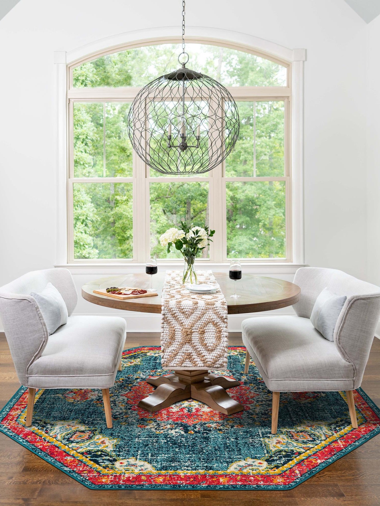 Blue 6' 1 x 6' 1 Penrose Octagon Area Rug