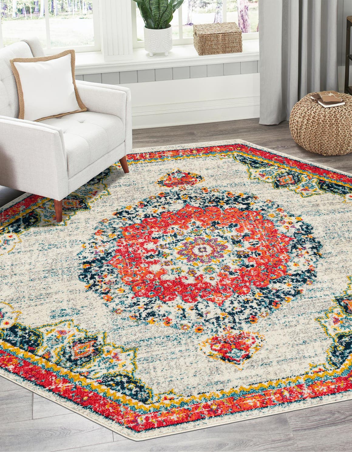 Ivory 6' 1 x 6' 1 Penrose Octagon Area Rug