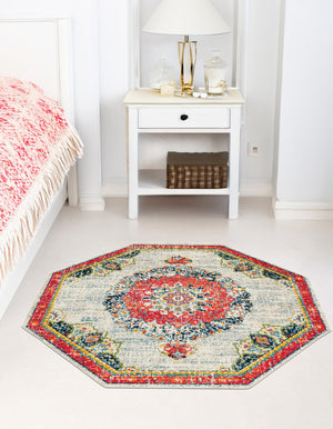 Ivory 6' 1 x 6' 1 Penrose Octagon Area Rug
