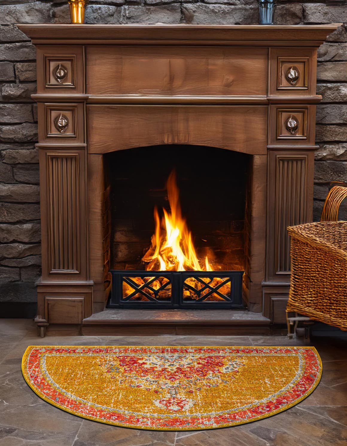 Gold 2' 7 x 4' 1 Penrose Hearth Area Rug