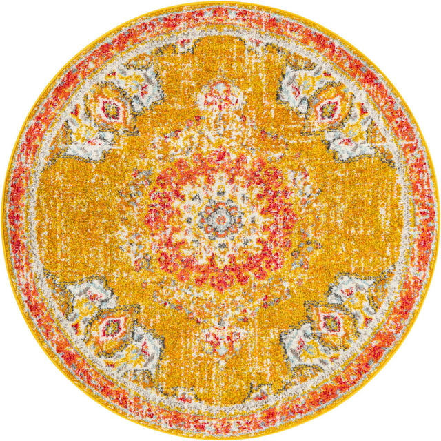 Gold 4' 1 x 4' 1 Penrose Round Area Rug