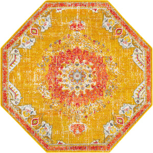 Gold 7' 10 x 7' 10 Penrose Octagon Area Rug