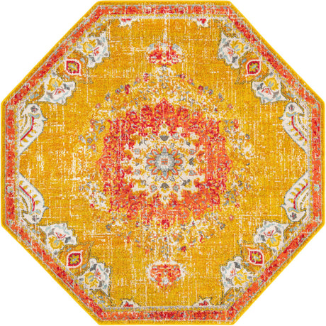 Gold 7' 10 x 7' 10 Penrose Octagon Area Rug