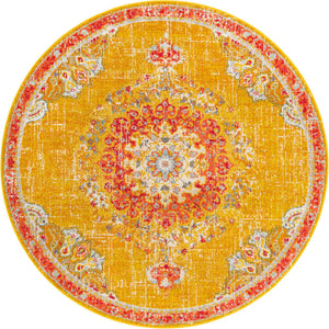 Gold 7' 10 x 7' 10 Penrose Round Area Rug