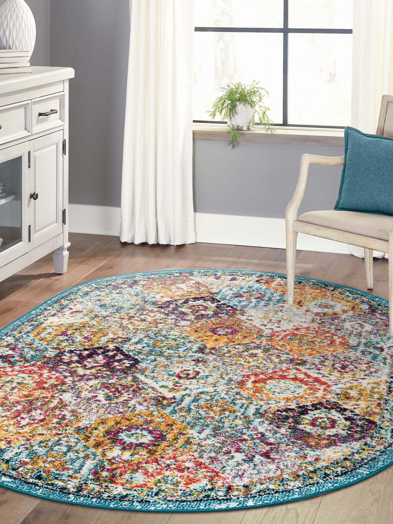 Multicolor 3' 1 x 5' 3 Penrose Oval Area Rug