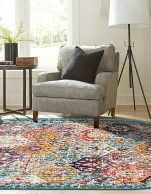 Multicolor 3' 1 x 5' 3 Penrose Oval Area Rug