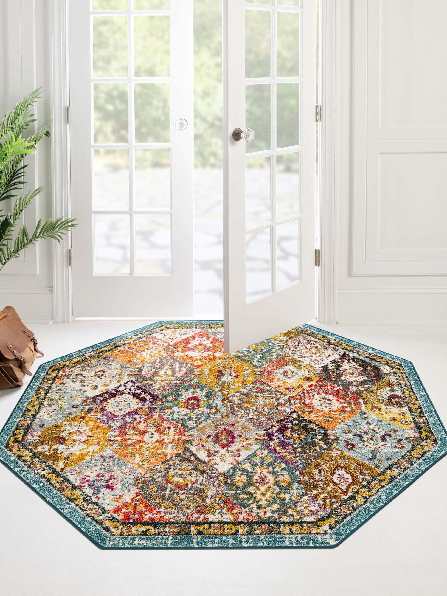 Multicolor 7' 10 x 7' 10 Penrose Octagon Area Rug