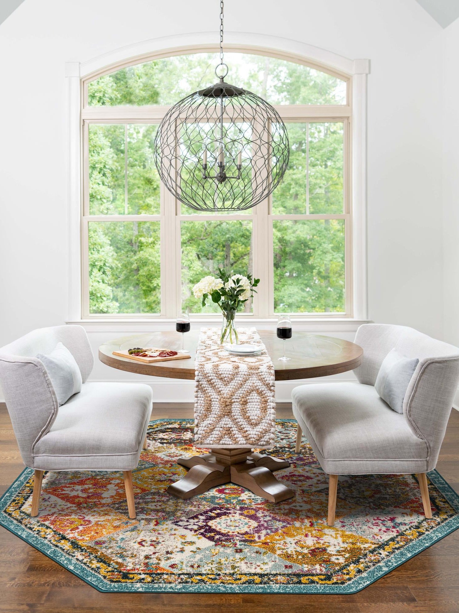 Multicolor 6' 1 x 6' 1 Penrose Octagon Area Rug