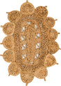Natural 2' x 3' 1 Braided Jute Oval Area Rug 100% Jute Hand Braided Natural Eco-Friendly Boho Style Carpet for Living Rooms Dining Office Space Dorms for Sale at Rug Engine