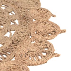 Natural 4' 1 x 6' 1 Braided Jute Oval Rug