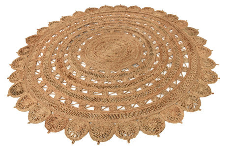 Natural 7' 10 x 7' 10 Braided Jute Round Area Rug 100% Jute Hand Braided Natural Eco-Friendly Boho Style Carpet for Living Rooms Dining Office Space Dorms for Sale at Rug Engine