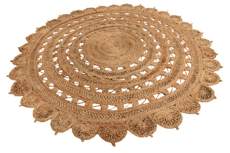 Natural 7' 10 x 7' 10 Braided Jute Round Area Rug 100% Jute Hand Braided Natural Eco-Friendly Boho Style Carpet for Living Rooms Dining Office Space Dorms for Sale at Rug Engine