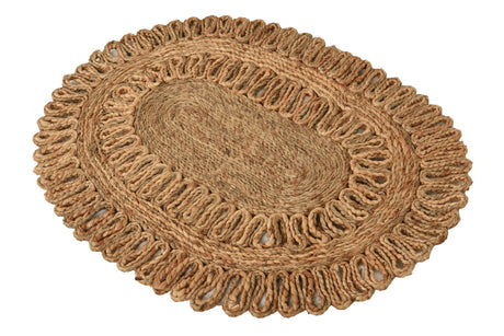 Natural 2' x 3' 1 Braided Jute Oval Area Rug 100% Jute Hand Braided Natural Eco-Friendly Boho Style Carpet for Living Rooms Dining Office Space Dorms for Sale at Rug Engine