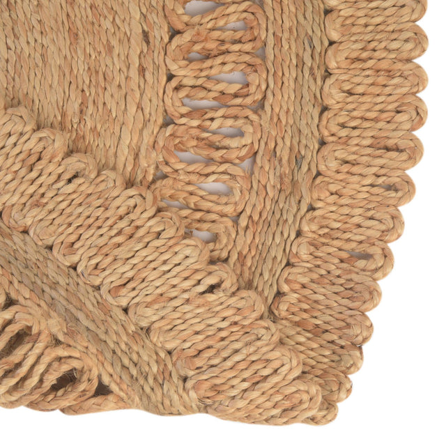 Natural 3' 1 x 3' 1 Braided Jute Round Rug