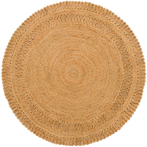 Natural 5' 1 x 5' 1 Braided Jute Round Rug