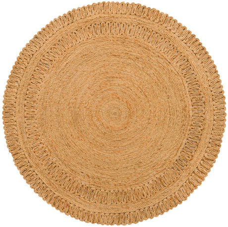 Natural 5' 1 x 5' 1 Braided Jute Round Rug