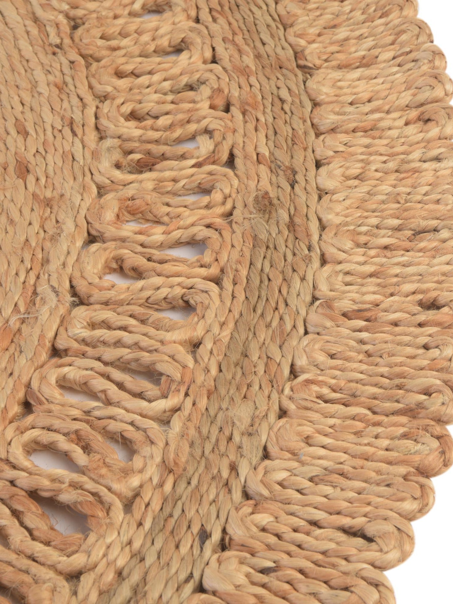 Natural 7' 10 x 10' Braided Jute Oval Area Rug 100% Jute Hand Braided Natural Eco-Friendly Boho Style Carpet for Living Rooms Dining Office Space Dorms for Sale at Rug Engine