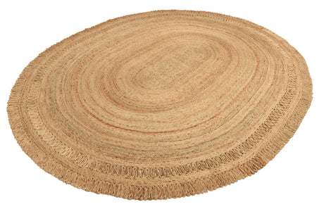 Natural 7' 10 x 10' Braided Jute Oval Area Rug 100% Jute Hand Braided Natural Eco-Friendly Boho Style Carpet for Living Rooms Dining Office Space Dorms for Sale at Rug Engine