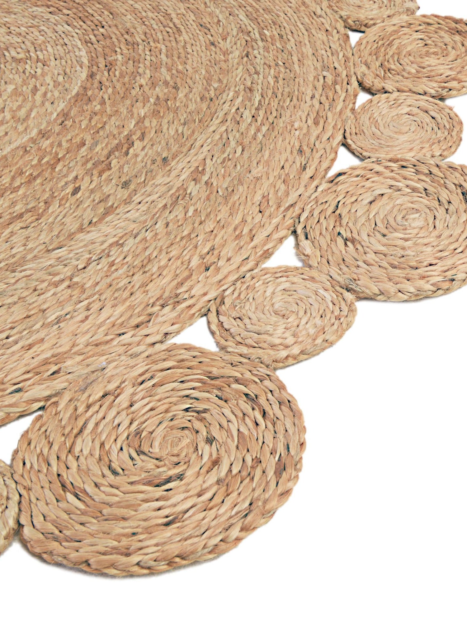 Natural 7' 10 x 7' 10 Braided Jute Round Area Rug 100% Jute Hand Braided Natural Eco-Friendly Boho Style Carpet for Living Rooms Dining Office Space Dorms for Sale at Rug Engine