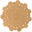 Natural 5' 1 x 5' 1 Braided Jute Round Rug