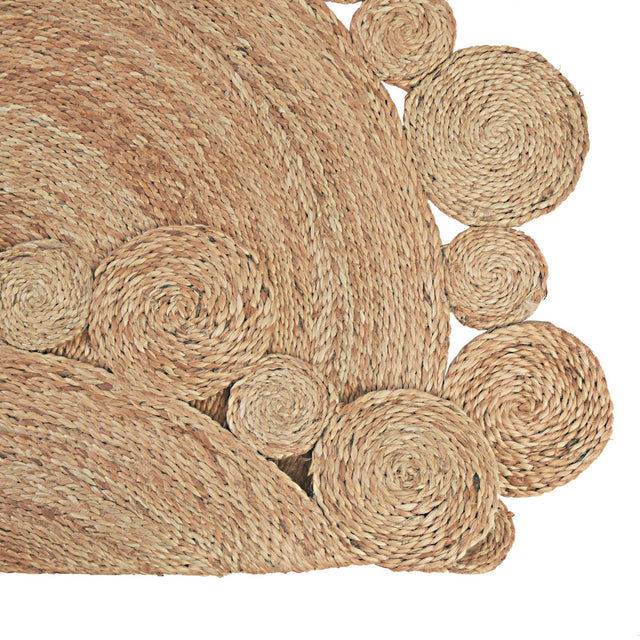 Natural 3' 1 x 5' 1 Braided Jute Oval Rug