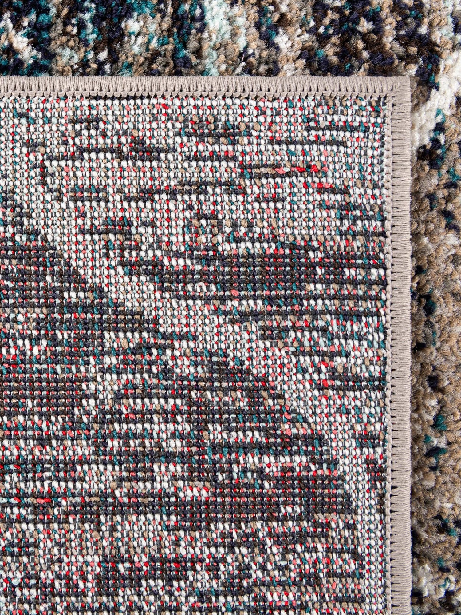 Blue Multicolor 7' 1 x 7' 1 Trellis Frieze Octagon Area Rug Geometric Modern Unique Stain Resistant Easy Clean Carpet for Living, Dining, Bedrooms, Office for Sale at Rug Engine