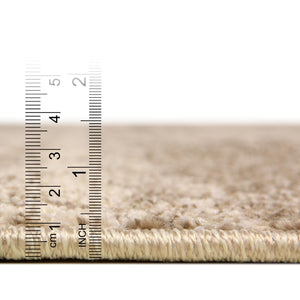Bone Beige 3' 1 x 6' 1 Del Mar Hearth Half-Round Semicircle Area Rug 100% Polypropylene Easy Clean Stain Resistant Vivid Modern Carpet Mat for Home Decor Interior Designing for Sale at Rug Engine