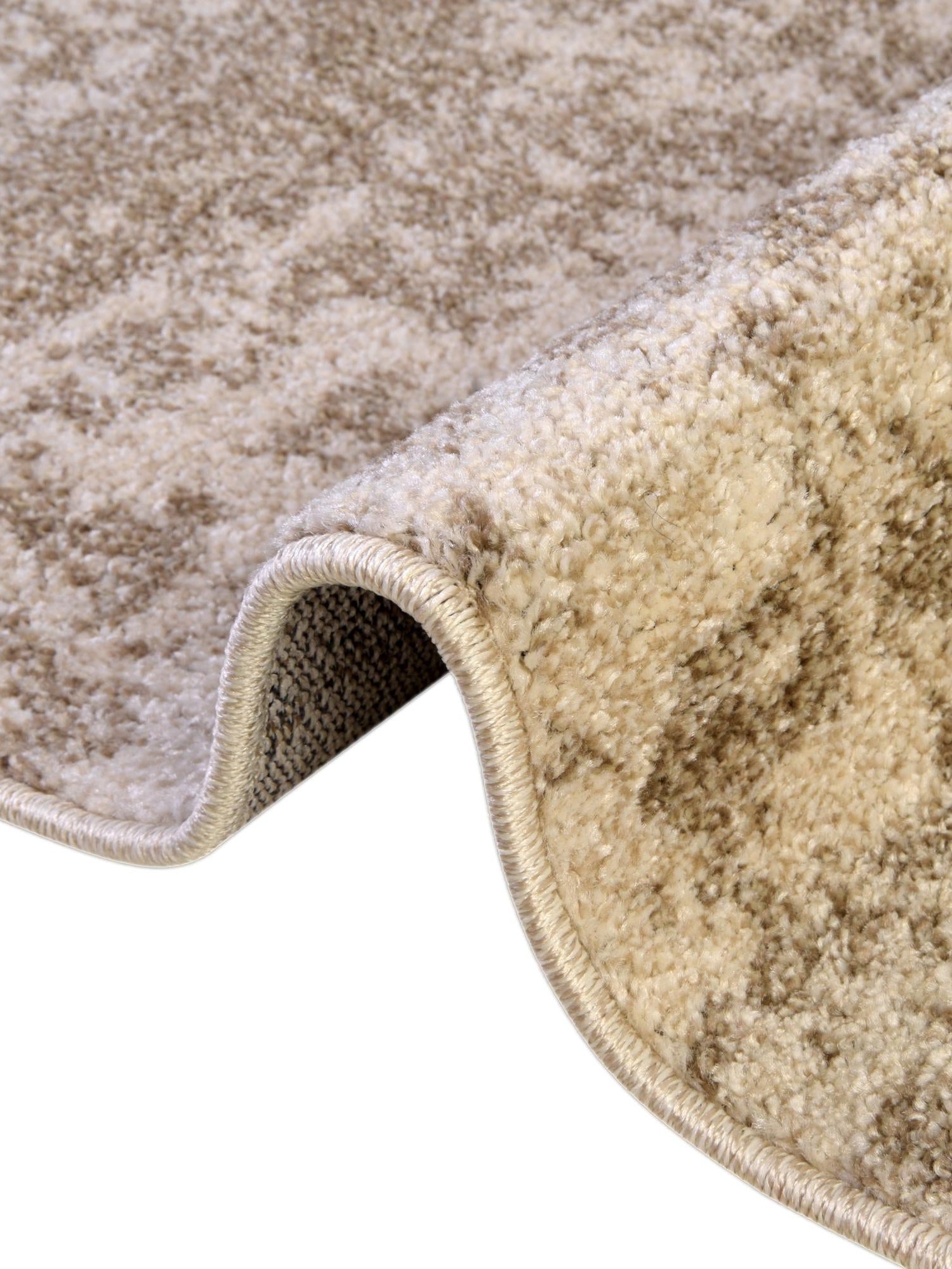 Bone Beige 3' 1 x 6' 1 Del Mar Hearth Half-Round Semicircle Area Rug 100% Polypropylene Easy Clean Stain Resistant Vivid Modern Carpet Mat for Home Decor Interior Designing for Sale at Rug Engine