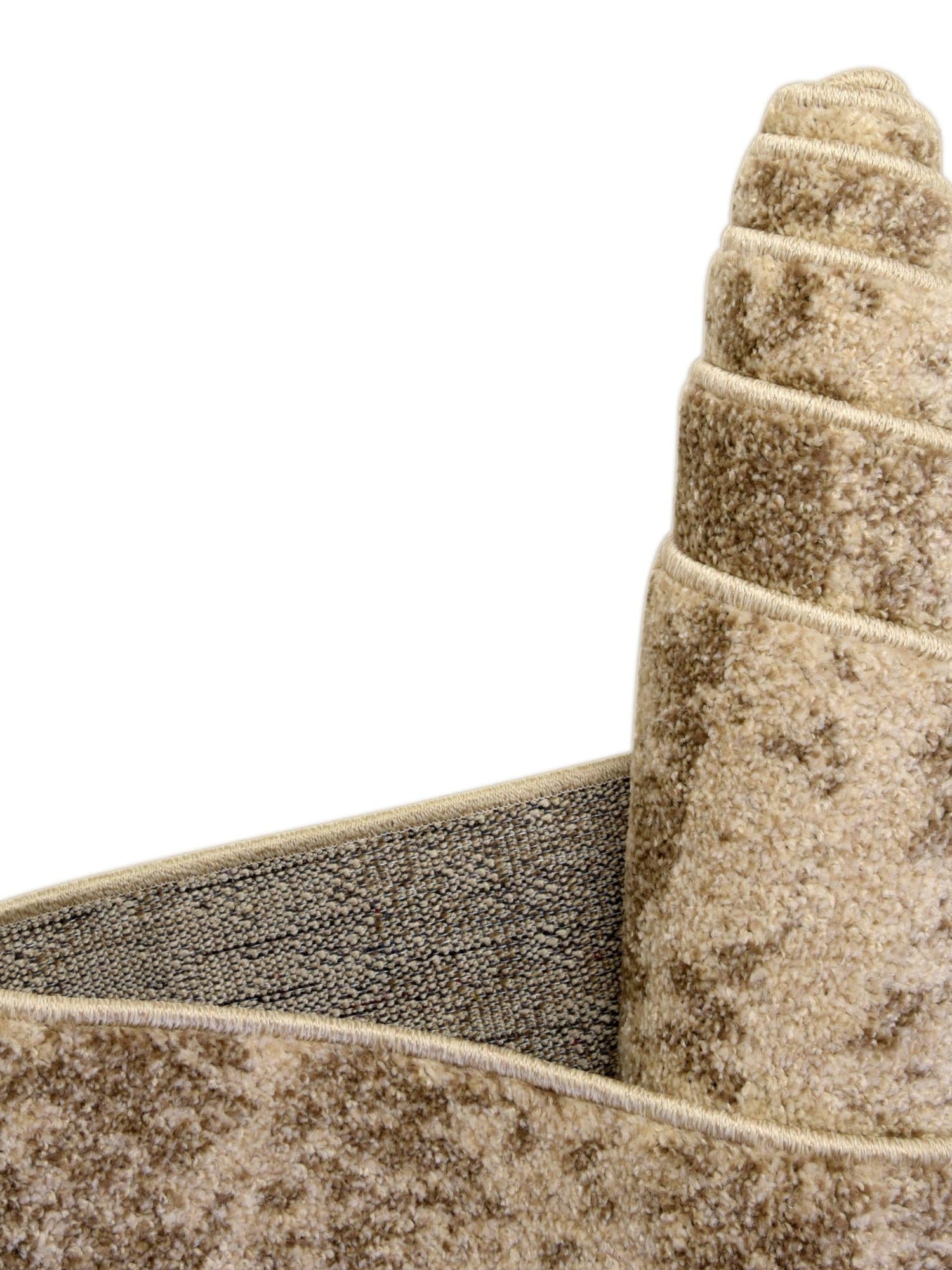 Bone Beige 3' 1 x 6' 1 Del Mar Hearth Half-Round Semicircle Area Rug 100% Polypropylene Easy Clean Stain Resistant Vivid Modern Carpet Mat for Home Decor Interior Designing for Sale at Rug Engine
