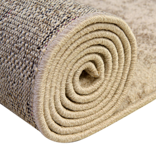 Bone Beige 3' 1 x 6' 1 Del Mar Hearth Half-Round Semicircle Area Rug 100% Polypropylene Easy Clean Stain Resistant Vivid Modern Carpet Mat for Home Decor Interior Designing for Sale at Rug Engine