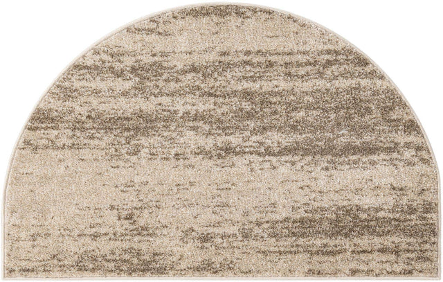 Bone Beige 2' 7 x 4' 1 Del Mar Hearth Half-Round Semicircle Area Rug 100% Polypropylene Easy Clean Stain Resistant Vivid Modern Carpet Mat for Home Decor Interior Designing for Sale at Rug Engine