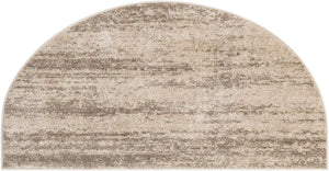 Bone Beige 3' 1 x 6' 1 Del Mar Hearth Half-Round Semicircle Area Rug 100% Polypropylene Easy Clean Stain Resistant Vivid Modern Carpet Mat for Home Decor Interior Designing for Sale at Rug Engine