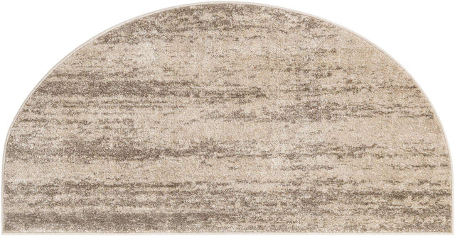 Bone Beige 3' 1 x 6' 1 Del Mar Hearth Half-Round Semicircle Area Rug 100% Polypropylene Easy Clean Stain Resistant Vivid Modern Carpet Mat for Home Decor Interior Designing for Sale at Rug Engine