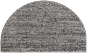Gray 2' 2 x 3' 7 Del Mar Hearth Half-Round Semicircle Area Rug 100% Polypropylene Easy Clean Stain Resistant Vivid Modern Carpet Mat for Home Decor Interior Designing for Sale at Rug Engine