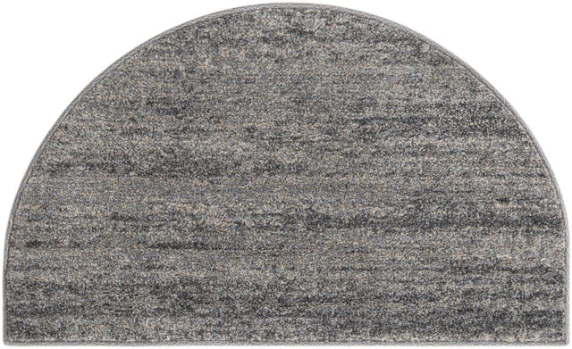Gray 2' 2 x 3' 7 Del Mar Hearth Half-Round Semicircle Area Rug 100% Polypropylene Easy Clean Stain Resistant Vivid Modern Carpet Mat for Home Decor Interior Designing for Sale at Rug Engine