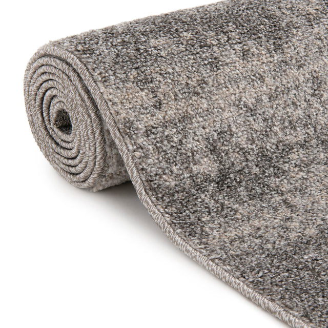 Gray 3' 1 x 6' 1 Del Mar Hearth Half-Round Semicircle Area Rug 100% Polypropylene Easy Clean Stain Resistant Vivid Modern Carpet Mat for Home Decor Interior Designing for Sale at Rug Engine