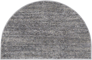 Gray 3' 1 x 6' 1 Del Mar Hearth Half-Round Semicircle Area Rug 100% Polypropylene Easy Clean Stain Resistant Vivid Modern Carpet Mat for Home Decor Interior Designing for Sale at Rug Engine
