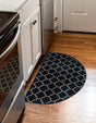 Dark Blue 2' 7 x 4' 1 Trellis Hearth Area Rug