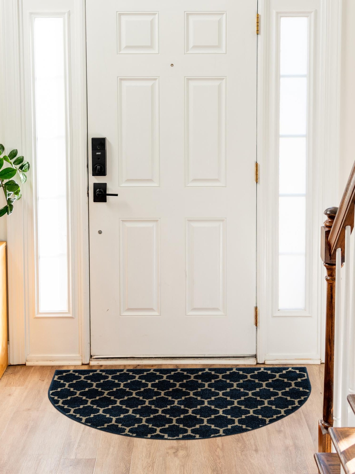 Dark Blue 3' 1 x 6' 1 Trellis Hearth Area Rug