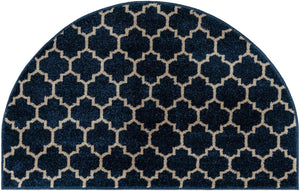 Dark Blue 2' 7 x 4' 1 Trellis Hearth Area Rug